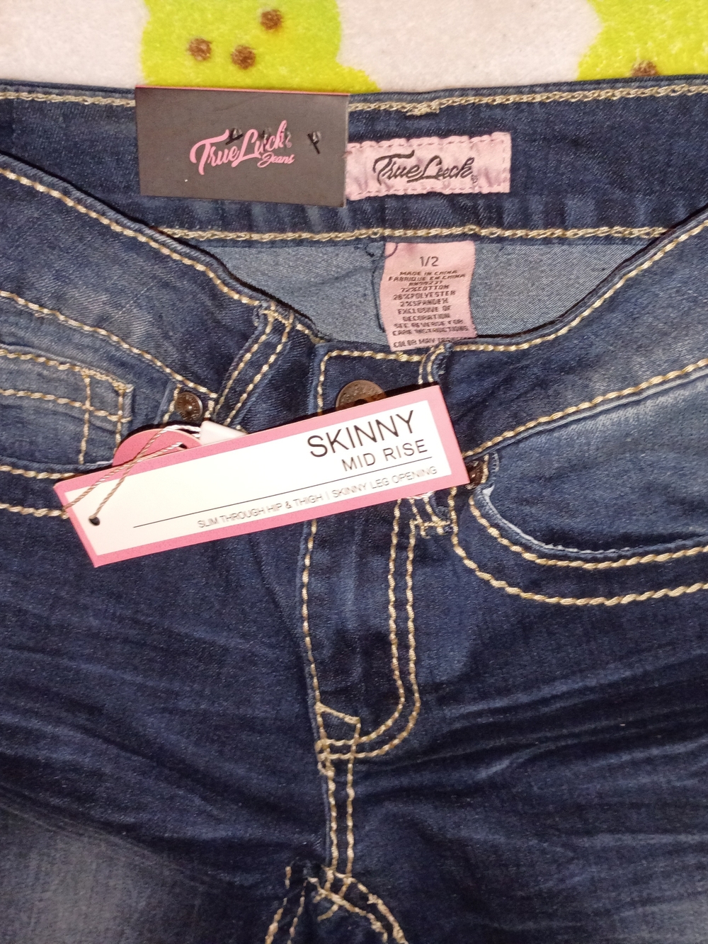 Skinny Mid Rise Women's Jeans - Dark Blue